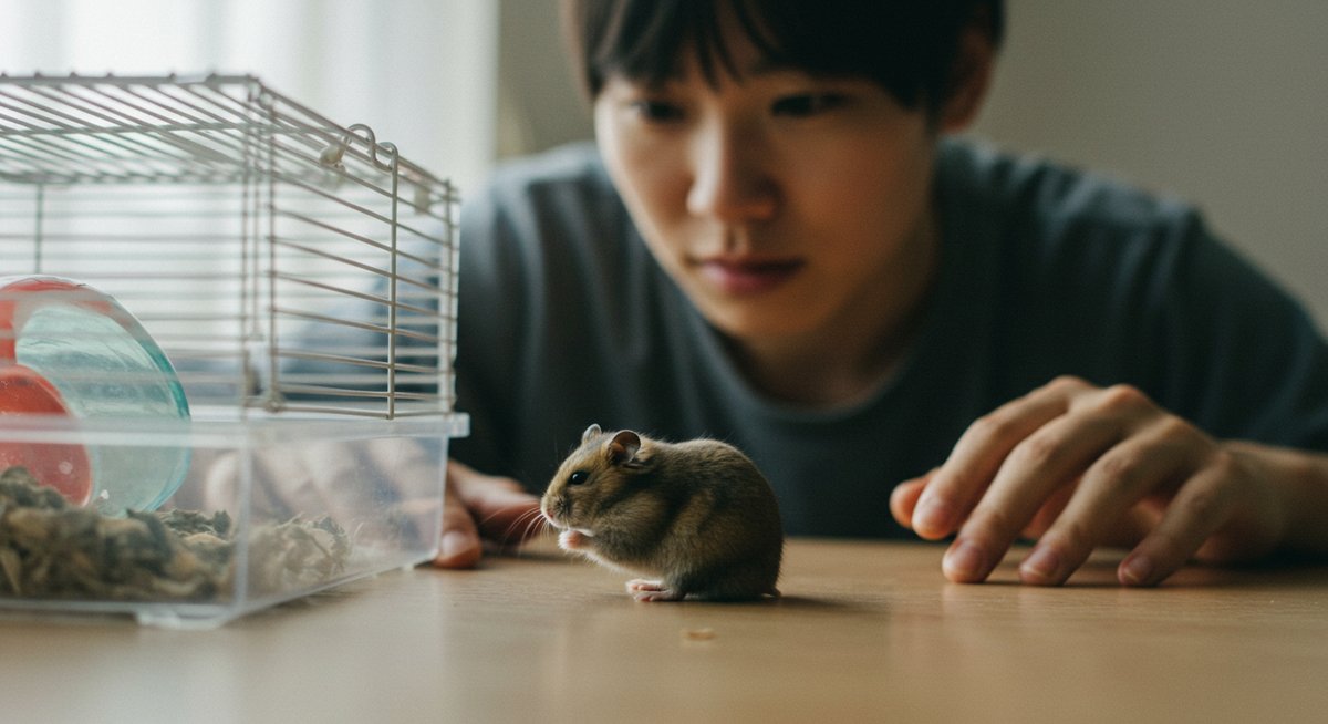 ハムスター ずっと 毛づくろい